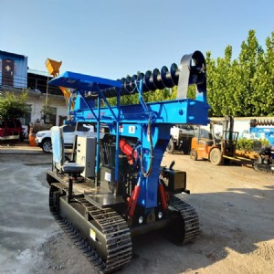 全液壓多功能履帶式液壓護(hù)欄打樁機(jī)圖片