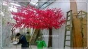 浪漫唯美仿真桃花樹,仿真櫻花樹,春節(jié)商場景觀裝飾