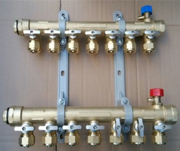 高檔型黃銅分水器 鍛壓一體式分水器 雙球閥鍛造分水器 加工廠