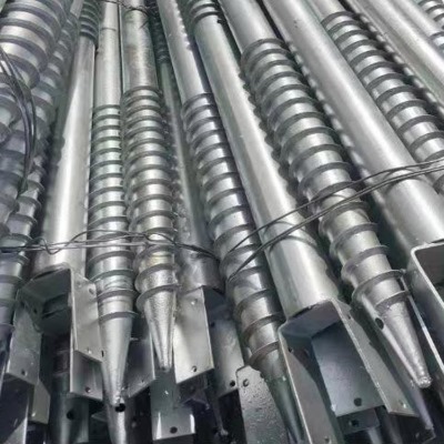 光伏螺旋打樁 法蘭盤螺旋樁 鍍鋅螺旋鋼管樁